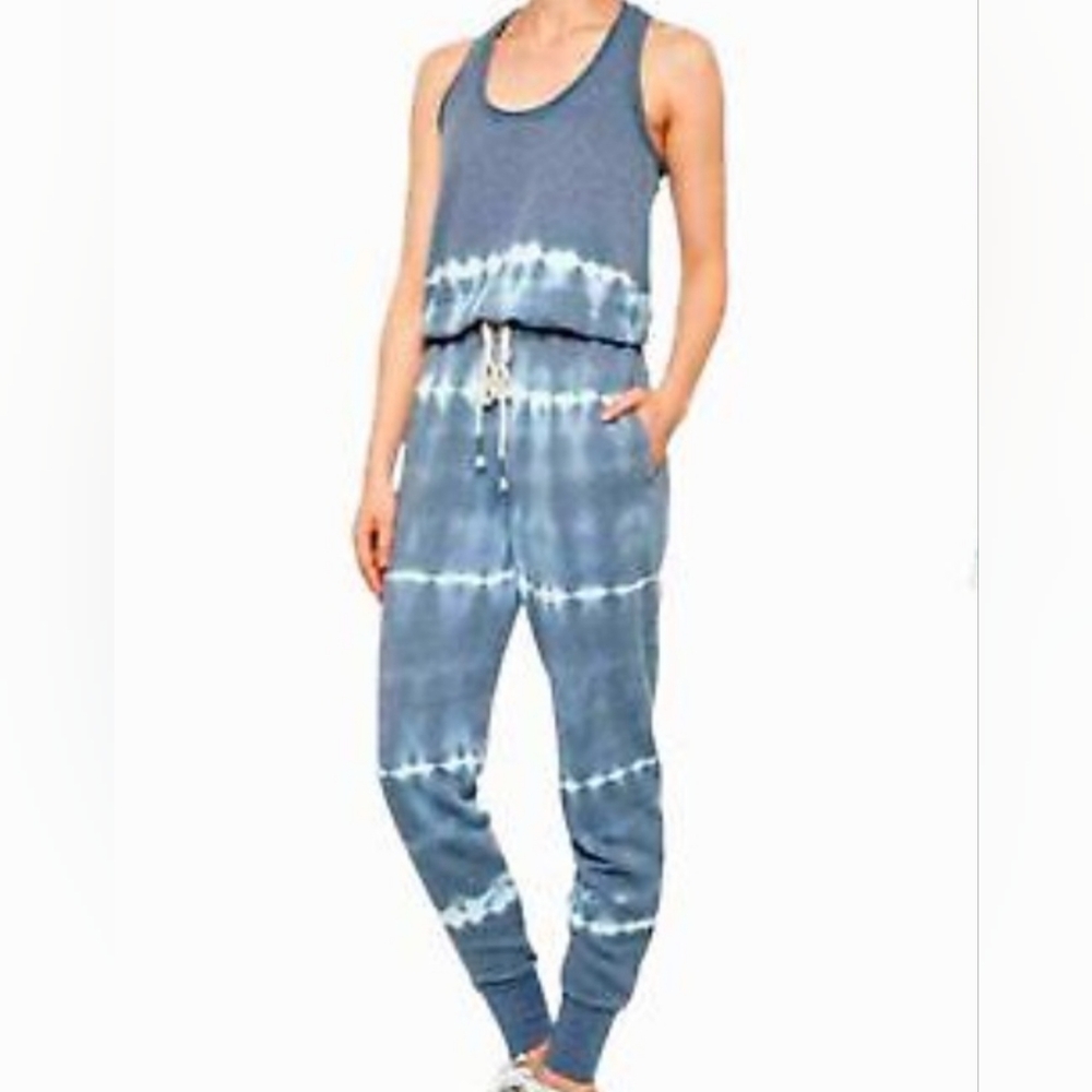YOUNG FABULOUS AND BROKE TERRY JERSEY ROMPER TIE DYE RACER BACK